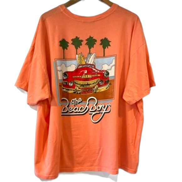 Daydreamer Beach Boys 1983 Boyfriend Band Tee Pink Short Sleeves One Size - Picture 3 of 9